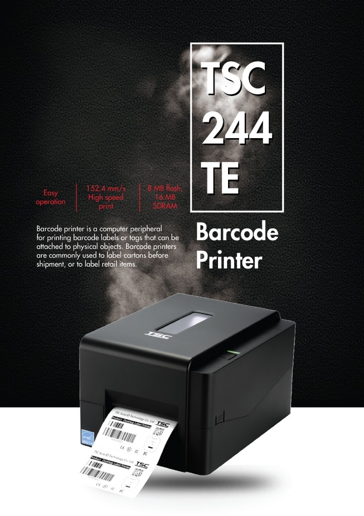TSC 244TE Barcode Printer 200dpi